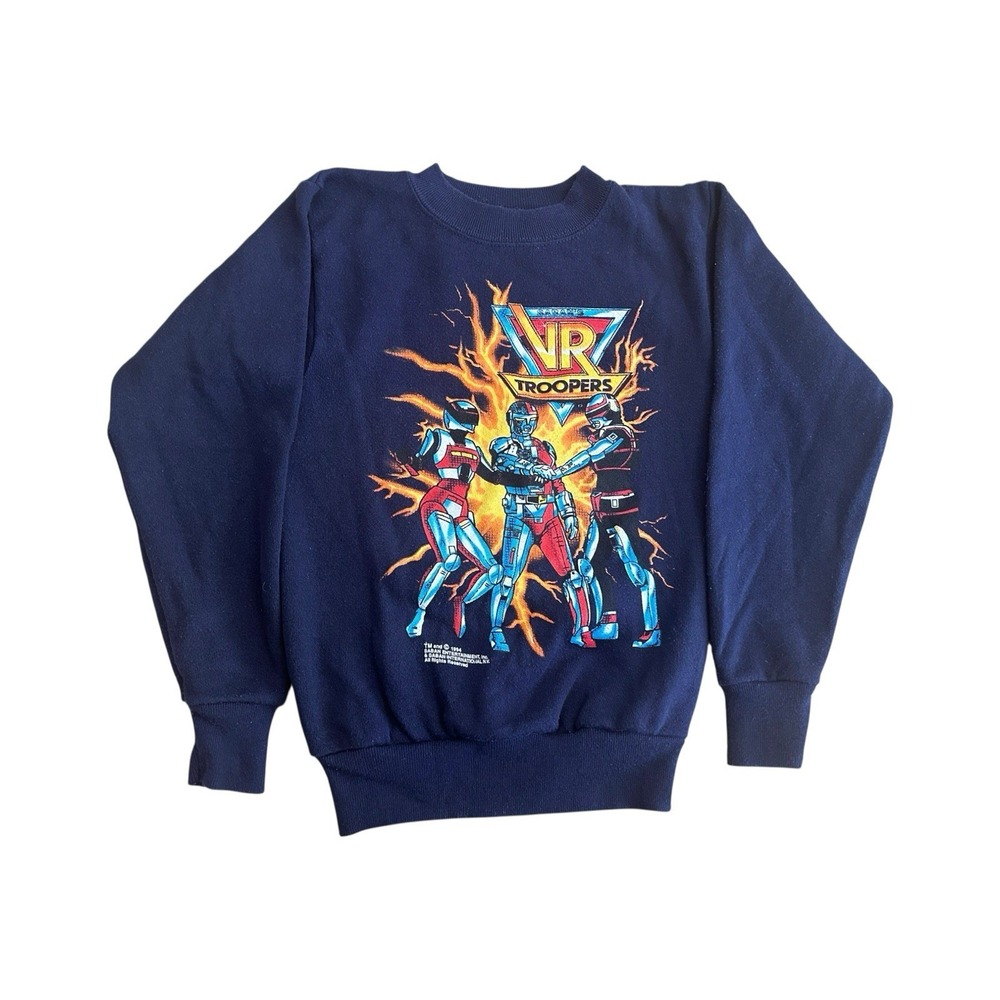 Vintage Sabans VR Troopers 1994 Crewneck Sweater Youth S TV Show Rare
